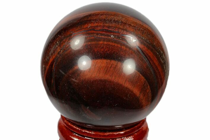 Polished Red Tiger's Eye Sphere - South Africa #116091